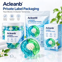 Capsules de lessive 3 en 1 en forme de Q avec billes parfumées, couleur personnalisée, parfum, OEM, ODM, emballage de marque privée