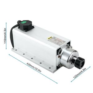 มอเตอร์แกนหมุน CNC รุ่น Zhong Hua Jiang ER32 7.5KW 4 แบริ่ง 220V/380V ระบายความร้อนด้วยอากาศ พร้อมหัวต่อ BT30 สำหรับเครื่องแกะสลัก CNC Router - Product Image 2