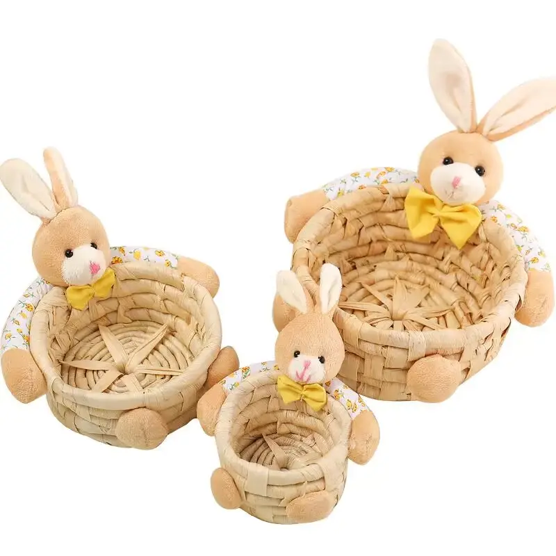 Rattan woven hand-held flower basket floral arrangement bamboo basket storage basket weaving flower preparation crafts