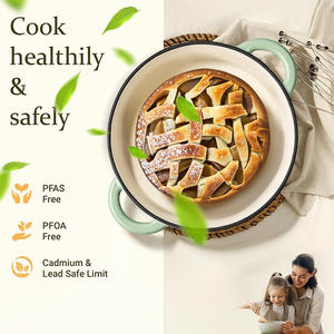 5QT cucina sana e sicura rivestita smaltata antiaderente con copertura smaltata in ghisa pentole da forno olandesi - Product Image 2