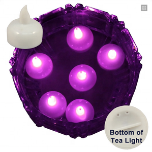 Bộ 6 không thấm nước ánh sáng trắng Pin hoạt động Flameless nước kích hoạt <span class=keywords><strong>LED</strong></span> nổi nến - Product Image 5