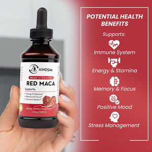 Gotas Líquidas de Raíz de Maca Roja y Ashwagandha de Último Diseño, Gotas de Maca Roja para Apoyar la Energía, la Resistencia y la Concentración - Product Image 2