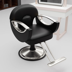 Chaise de salon de coiffure rose de luxe, 360 °   Chaise hydraulique pivotante avec accoudoirs dorés pour spa, coiffure et studio à domicile - Product Image 5