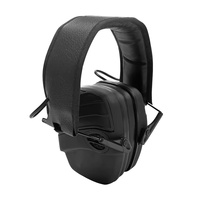 Cache-oreilles de tir électronique tactique pliable-Amplification du son à 360 ° Protection auditive antibruit avec 4 microphones