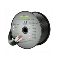 Câble audio CL2 16 AWG 2 conducteurs, rouleau de 100 m, jauge 16/2, gaine PVC durable pour haut-parleur