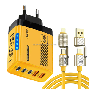 Sạc <span class=keywords><strong>USB</strong></span> C PD 5 cổng 240W, Sạc nhanh Quick Charge 3.0, Sạc điện thoại di động Type C 240W, Bộ sạc nhanh - Product Image 2