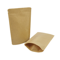 En stock – 100 pochettes/sac en papier kraft refermables, résistantes à l'humidité, avec fenêtre, pour noix et fruits secs