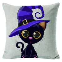 Housse de coussin décorative pour Halloween, pour la maison, l'hôtel, l'hôpital, anti-boulochage, anti-acariens, anti-statique, 100% polyester