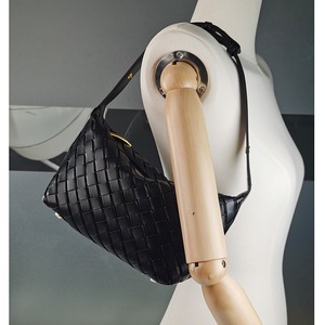 กระเป๋าโซ่ทอ PU ลายทางย้อนยุคอเนกประสงค์ของผู้หญิงซิปปิด Netflix แรงบันดาลใจจากฝรั่งเศสมือถือ - Product Image 2