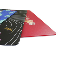 Tapis de Souris en Verre Trempé Antidérapant Personnalisable, Design Anime Dessin Animé, Lisse et Résistant aux Taches, Tapis de Bureau pour Esports en Stock