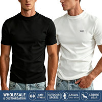 T-shirt blanc personnalisé pour homme, vente en gros, t-shirt uni à manches courtes, marque privée, OEM, t-shirt de sport pour homme