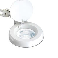 Loupe de table professionnelle à base de fixation stable pour salon de beauté (cils et sourcils) et poste de travail quotidien