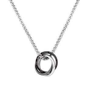 สร้อยคอจี้เพชรเหล็กไทเทเนียม ดีไซน์ทรงเรขาคณิต ทรงกลมเจียระไนแบบเหลี่ยม สำหรับสวมใส่ทุกวัน - Product Image 5