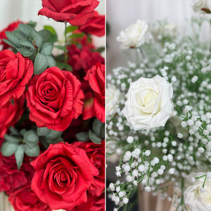 Bola de Flores de Rosa Artificial de Seda Realista Multicolor - Centro de Mesa de Boda Lujoso y Decoración de Regreso a Clases - Product Image 4