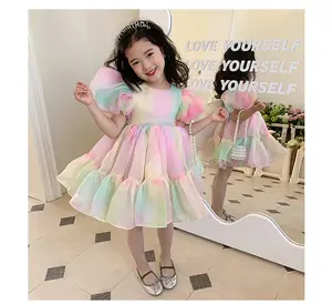 Clothes Manufacturer Kids Girls Clothing Vintage Girl 1st Birthday Dress 11 Year Olds Very Cute Party Wear Dressed for Girls