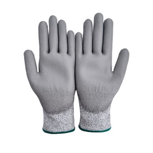 Custom Logo Impact Resistant Work Safety <strong>Gloves</strong> Reinforced Seam Split Finger Anti Cut Pu Coated Slip Cut Resistant <strong>Gloves</strong> - Product Image 1