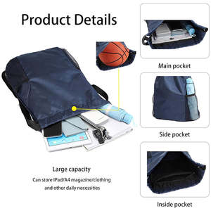 样品 OEM/ODM 折扣涤纶抽绳包 运动抽绳健身包 户外休闲健身抽绳包 背包 - Product Image 3