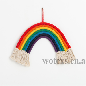 BM053 100% Cotone Fatto A Mano arcobaleno Macrame di Attaccatura di Parete Camera Dei Bambini Scuola Materna Della Decorazione Della Casa macrame arcobaleno - Product Image 3