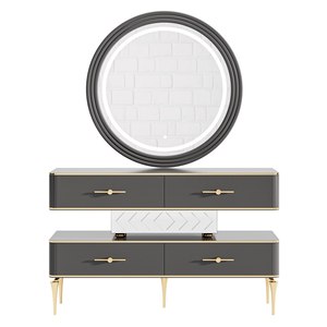 Ensemble de meubles de chambre à coucher Liberty, lit, armoire, coiffeuse avec grand miroir, ensemble de chambre à coucher WOODEX - Product Image 4