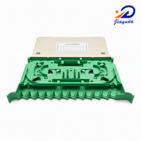 Module de distribution de fibres optiques OEM ODM haute densité 24 fibres ODF, 12 ports LC Duplex SC Simplex, plateau de distribution de fibres intégré, boîtier ABS