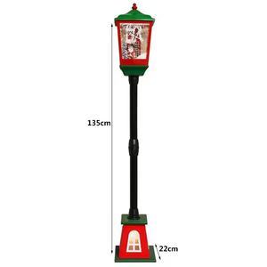 YUNLY Lampione Natalizio in Metallo con Pupazzo di Neve e Babbo Natale, Illuminazione a LED e Musica, Modello YUN-B-33 CN SIC - Product Image 3