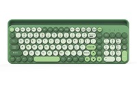 FV-866 Custom Round Keycaps 105-key Wireless Keyboard Colorful Waterproof Three-mode Pudding Keycaps Game Office Keyboard Gift