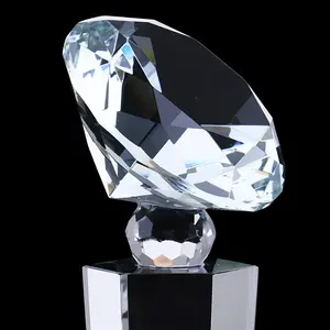 Iang-trofeo de cristal de calidad, artesanías deportivas de diamantes, regalos