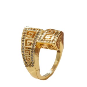 Anillo geométrico transfronterizo Europa Estados Unidos, personalizado, a la moda, estilo Ins, al por mayor, para hombre, chapado en oro. - Product Image 4