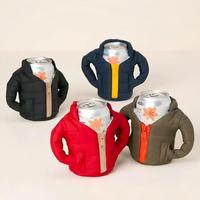 OUYOOLE Housse Isotherme Antidérapante pour Canette de Bière en Polyester pour Hommes et Femmes Amateurs de Bière (Rouge)