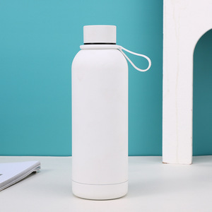 Termo de Acero Inoxidable de Color Sólido Simple, Botella de Agua Deportiva de Boca Pequeña y Gran Capacidad - Product Image 4
