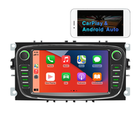 Autoradio 4 cœurs avec écran HD 7 pouces, Carplay sans fil, Android Auto, radio FM, Bluetooth, lecteur DVD pour Ford Focus