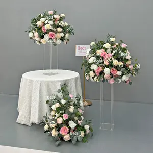 Beda High Quality Baby's Breath Feel Real Artificial Centerpiece Straight Pillars Walkway Runner Wedding Party Home Decoration