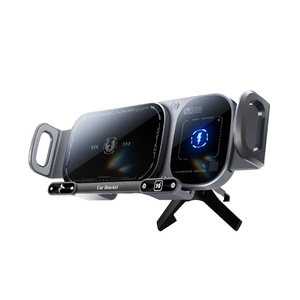 Support de téléphone de voiture sans fil avec chargeur rapide 15W, fixation double bobine pour grille d'aération, support de serrage électrique automatique pour <span class=keywords><strong>iPhone</strong></span> Samsung - Product Image 1