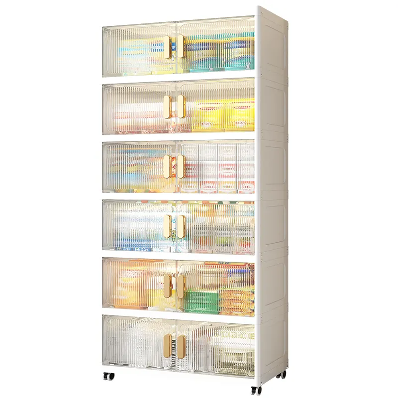 Rangement multi-couches pour la maison Organisateur de vêtements pour jouets Boîte de rangement peu encombrante Armoire de rangement transparente