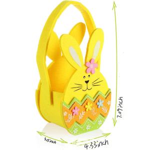 DAMAI <b>Easter</b> Bunny Felt Basket <b>Bag</b> - Kids Candy Tote Gift <b>Bag</b> for Party Decorations Holiday Handled Basket for Egg Hunt Gifts - Product Image 6