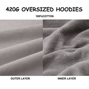 Wholesale 420 Grams French Terry Pullover Oversized Spring Customized Drop Shoulder Vintage Acid Wash 100% Cotton <b>Hoodie</b> for <b>Men</b> - Product Image 3