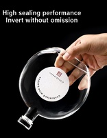 Bouteilles de vin de fruits à extraction à froid plates et rondes Spotly en gros de 250 ml, bouteilles en verre pour boissons au thé au lait de 500 ml