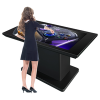 Table interactive tactile avec écran LCD intelligent pour la publicité dans les restaurants, équipement publicitaire avec écran interactif de bureau