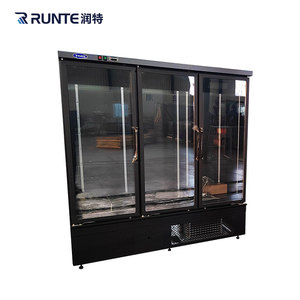 <span class=keywords><strong>Vitrina</strong></span> refrigerada con iluminación LED de vidrio <span class=keywords><strong>vertical</strong></span> de 3 puertas Refrigerada por aire de una sola temperatura para tiendas minoristas - Product Image 1