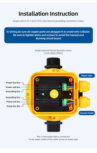 Contrôleur de pression de pompe à eau automatique 60 Hz avec fonction flottante, longueur de câble personnalisable pour le traitement et le dosage des eaux usées - Product Image 5