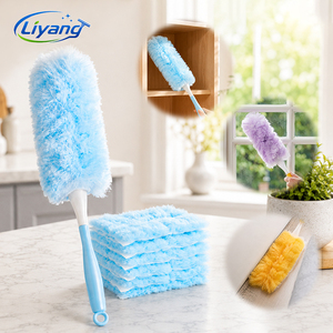 Professional Microfiber <strong>Cleaning</strong> <strong>Duster</strong> with Fixed Plastic Handle Disposable Electrostatic <strong>Duster</strong> Refills for Car <strong>Cleaning</strong> - Product Image 1