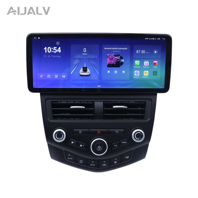 Aijia Factory for Honda Accord 7TH 2004-2007 LHD RHD Matten Black 12.3inch Vehicle Android Car Monitor Framework Harness Mendery