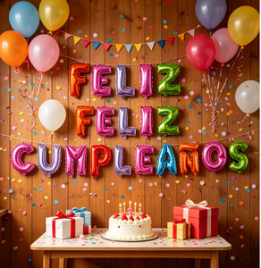 <span class=keywords><strong>Ballon</strong></span> en forme de lettre « Feliz Cumpleanos » de 16 pouces, vente en gros |   Ensemble de ballons en aluminium « Joyeux Anniversaire » espagnols pour la revente en magasin de fête - Product Image 5