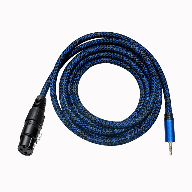 Customized XLR 3.5 Stereo Audio Cable Oxygen-Free Pure Copper Wire Zinc Alloy Head Braided Nylon Mesh Sheath 1080p Combination