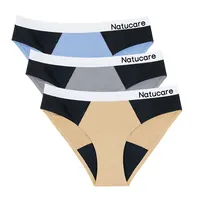 Assless Underpants for Women Women's 3pc Menstrual Underwear for Women Lace  Panties Briefs Mid Waist Briefs Lace Sexy Women's Underwear (D, XL)