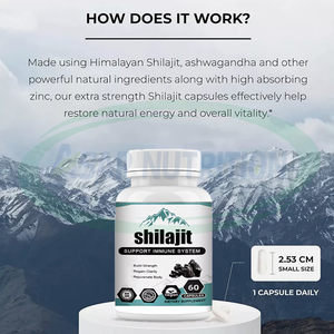 Cápsula de resina Himalayan Shilajit de etiqueta privada, extracto orgánico puro para adultos - Product Image 5