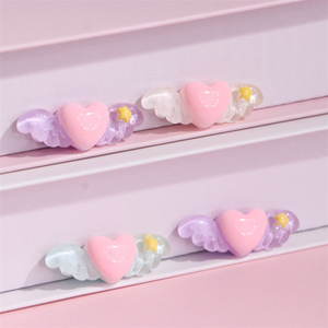 Trong Suốt Tình Yêu Cánh Loạt Tự Làm Đồ Trang Sức Phụ Kiện Nhựa Trường Hợp Điện Thoại Lỗ Giày Vá Tóc Clip Tóc Phụ Kiện Tóc Vật Liệu - Product Image 1