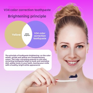 NOUVEAU <span class=keywords><strong>Dentifrice</strong></span> Blanchissant Violet 3X Tone-Up Blanchit Naturellement les Dents Haleine Fraîche Soin Buccal 133g/boîte Adultes Vente en Gros - Product Image 3
