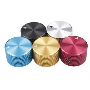 Kenop kontrol poros Aluminium dengan kenop kontrol Volume plastik potensiometer 6mm