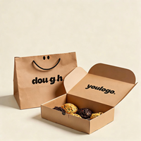 Boîte à donuts en carton alimentaire avec logo en feuille d'or personnalisée, vente en gros, emballage biodégradable pour pâtisserie, dessert, biscuits